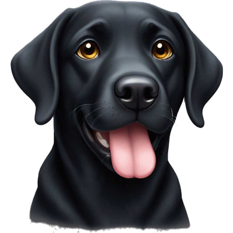 Cute black lab emoji