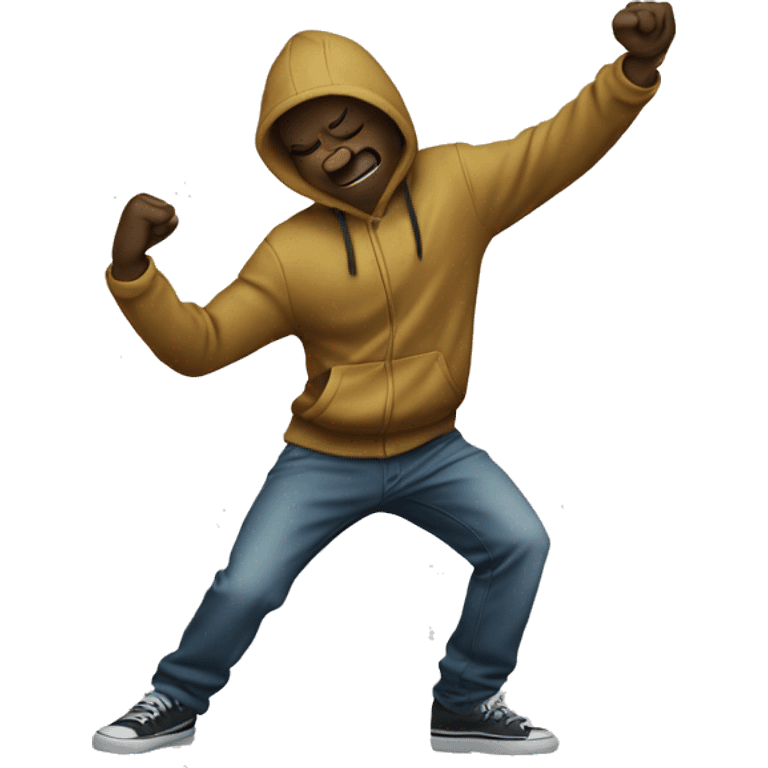 a person dabbing  emoji