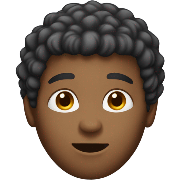 Brownskin male with short Afro covering his eyes emoji