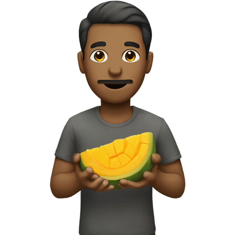 Man eating mangos emoji