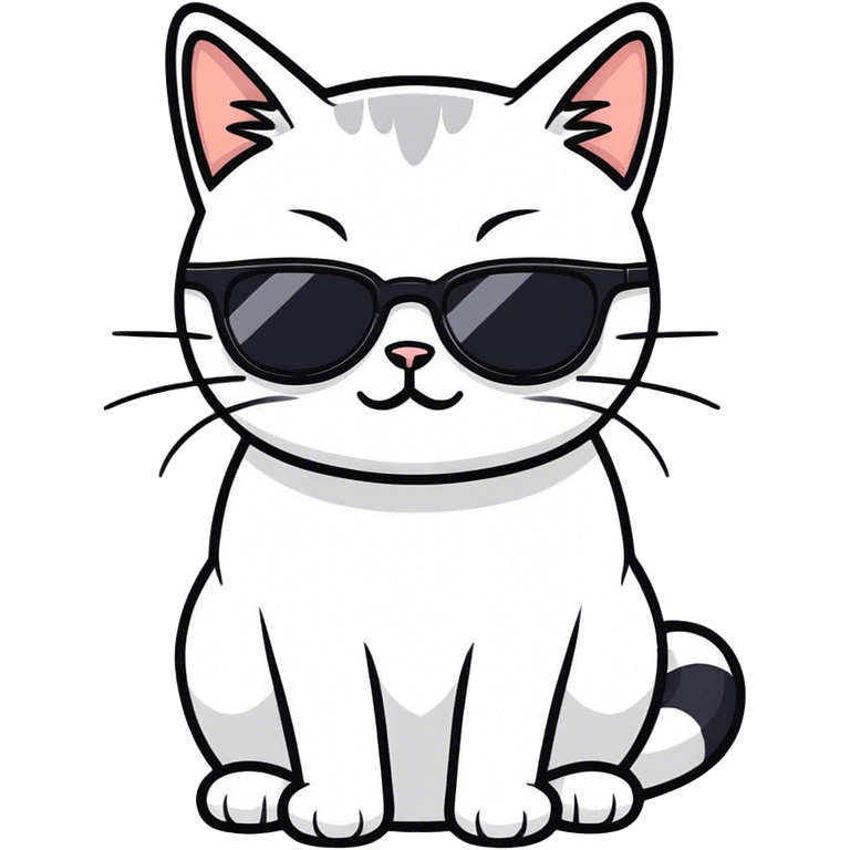 Cat with sunglasses emoji