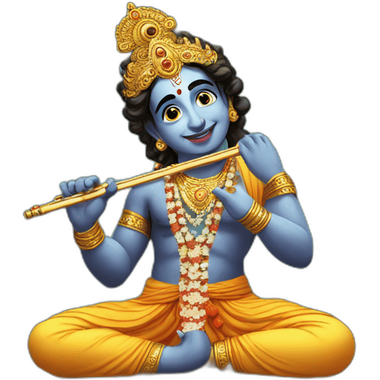 Lord Krishna with flute emoji