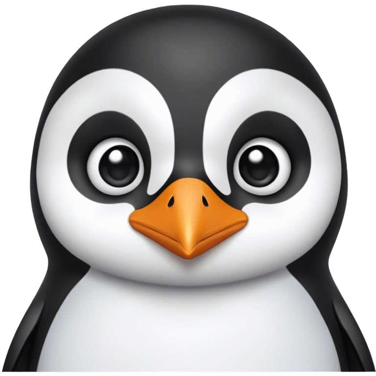 a cute penguin coding as a developer emoji