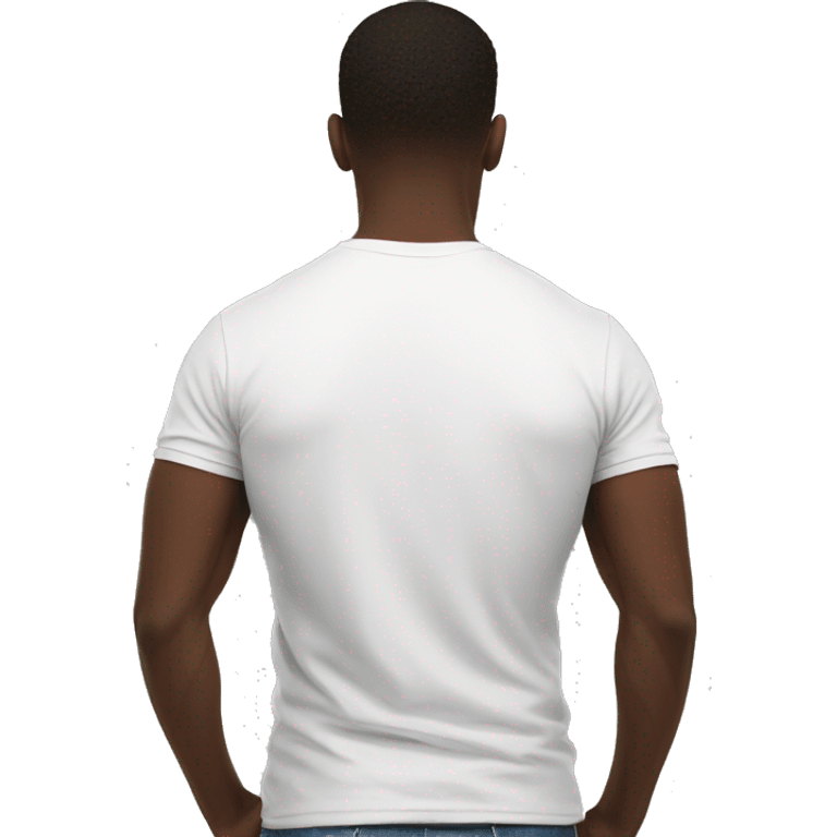 white-football-tshirt back view emoji