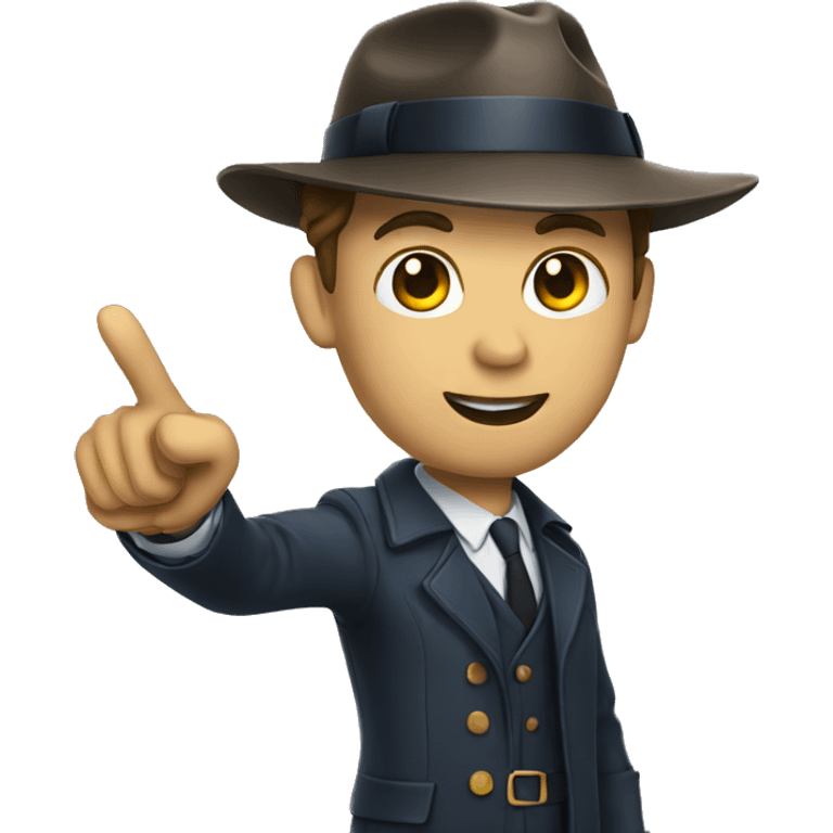 detective pointing in camera emoji