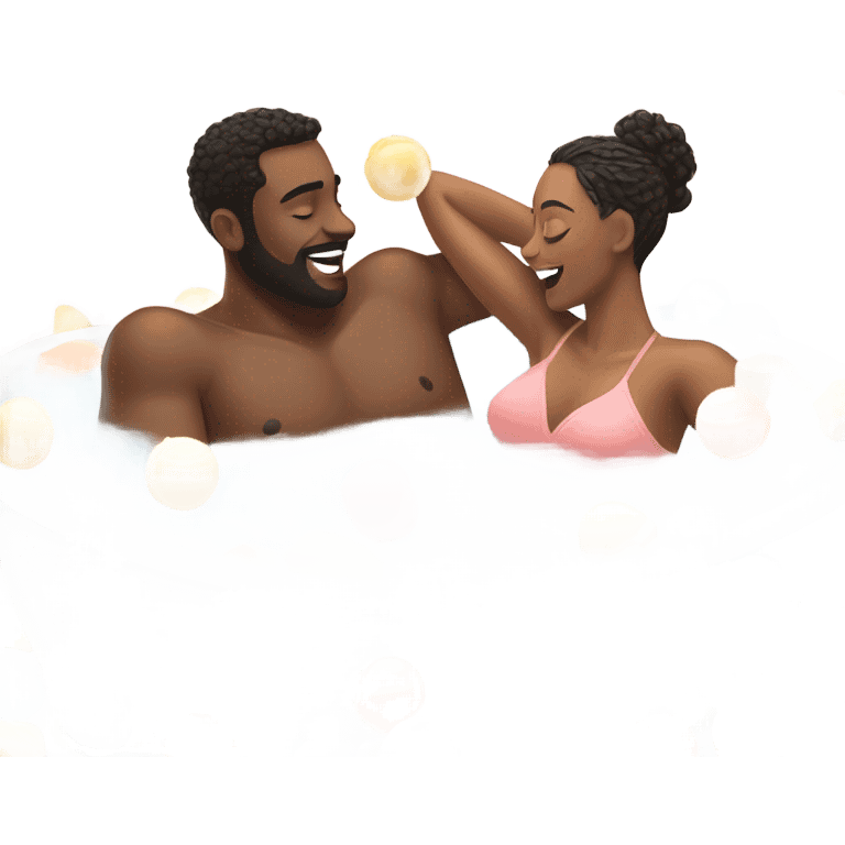 Couple taking bath bomb emoji