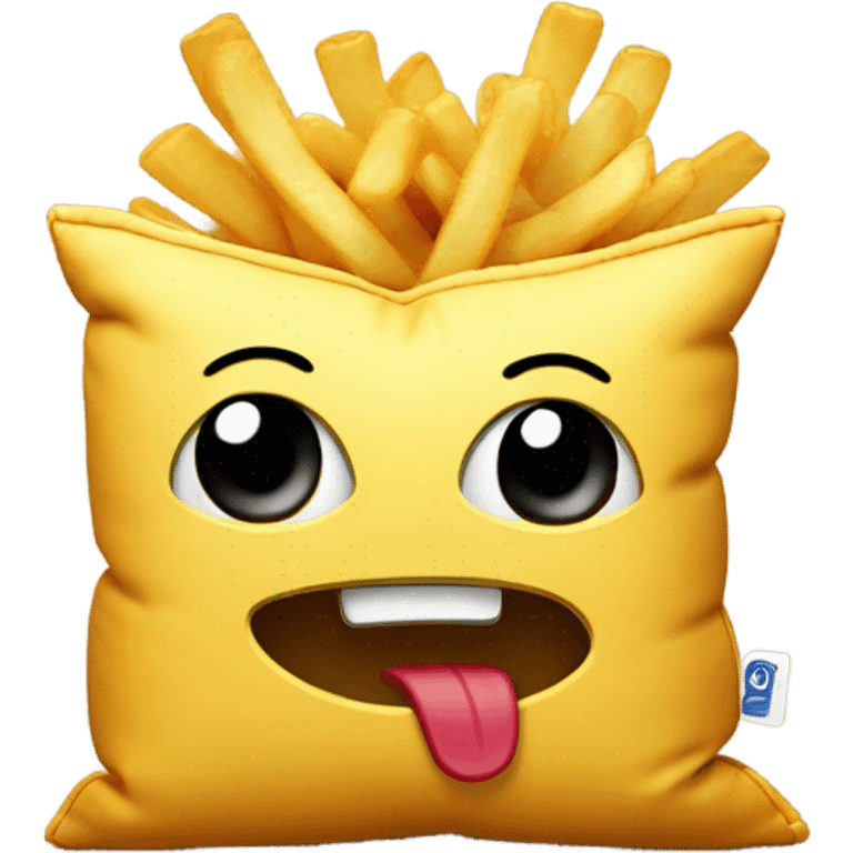 Pillow Eating FrenchFries emoji