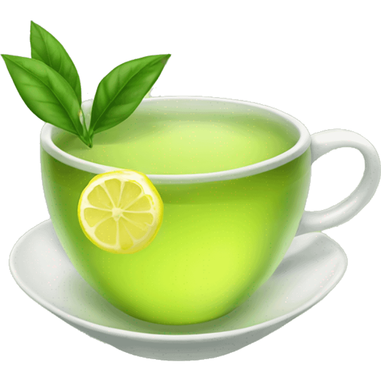 Green tea with lemon  emoji