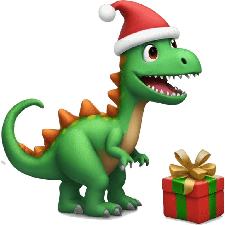 christmas dinosaur  emoji