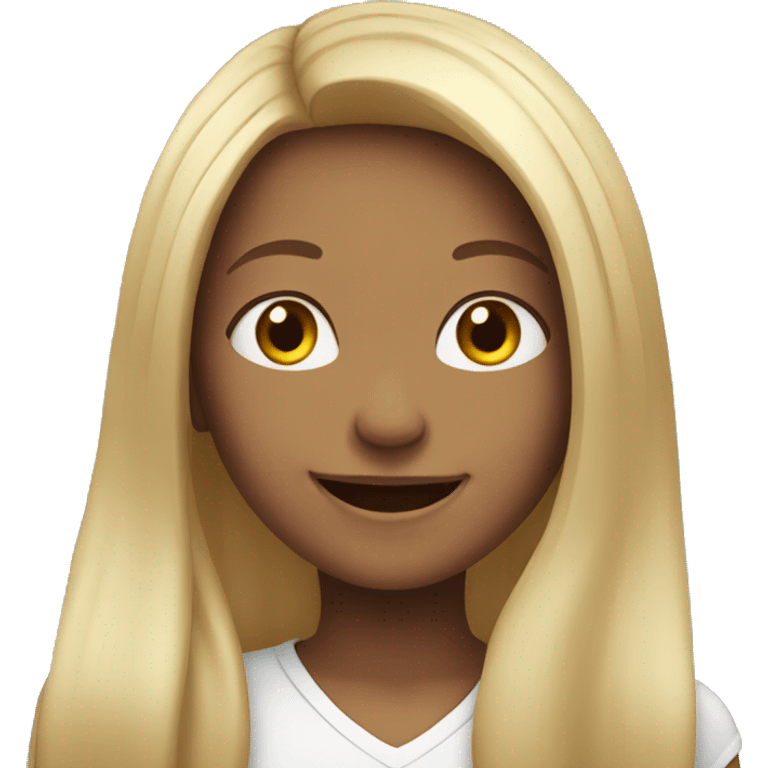 smiling girl with long hair emoji