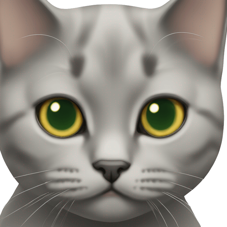 British shorthair cat gold ny11 green eyes emoji