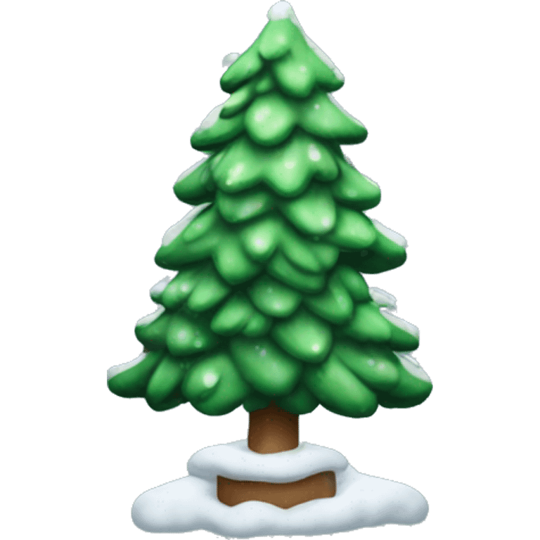 Christmas tree with snow  emoji