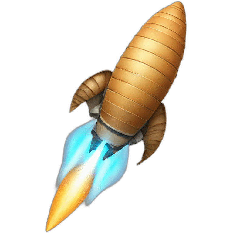 Armadillo on a rocket emoji