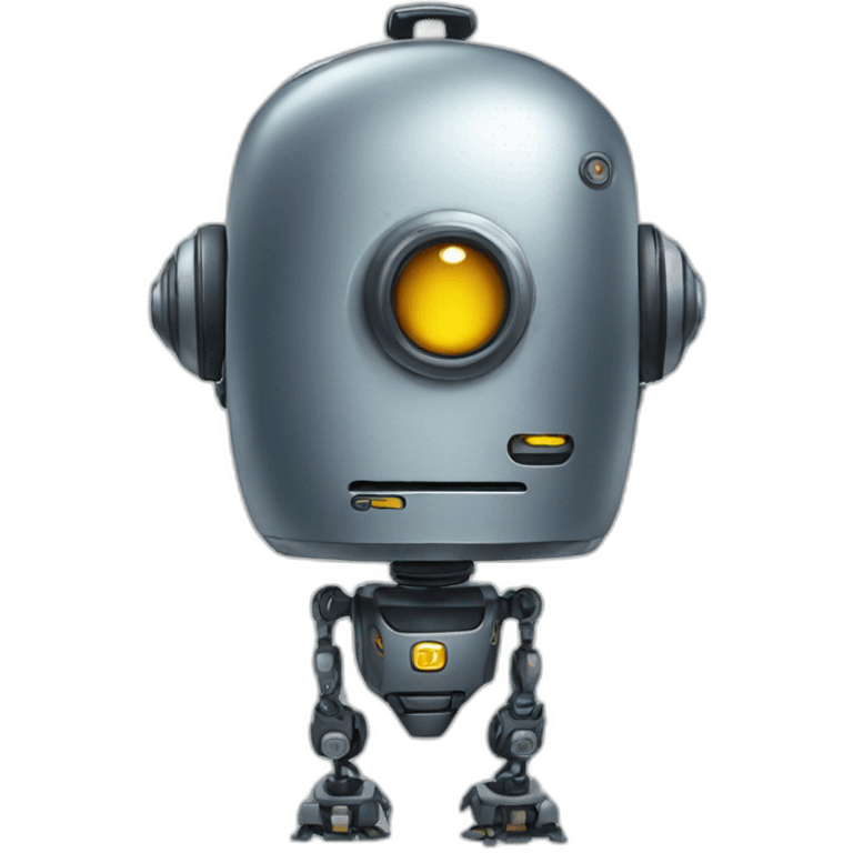 a funny robot emoji