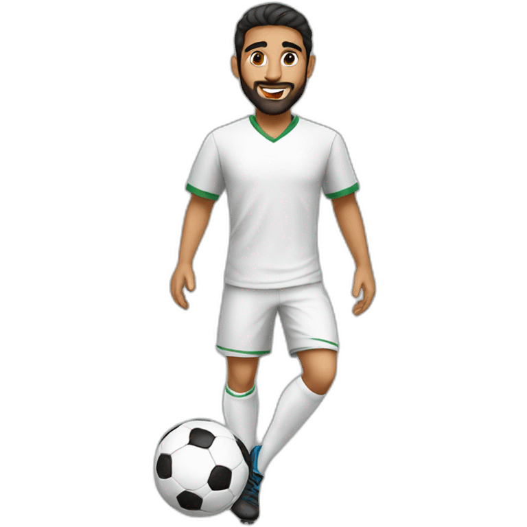 Arab guy playing soccer emoji