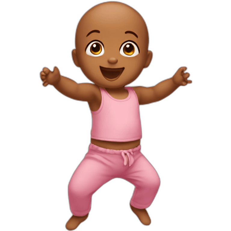 Baby happy and dancing  emoji