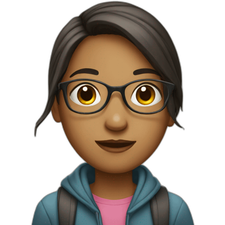 girl student with glasses emoji