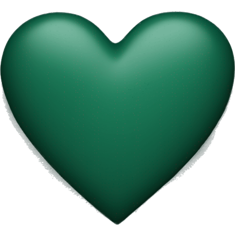 Dark green matte heart emoji