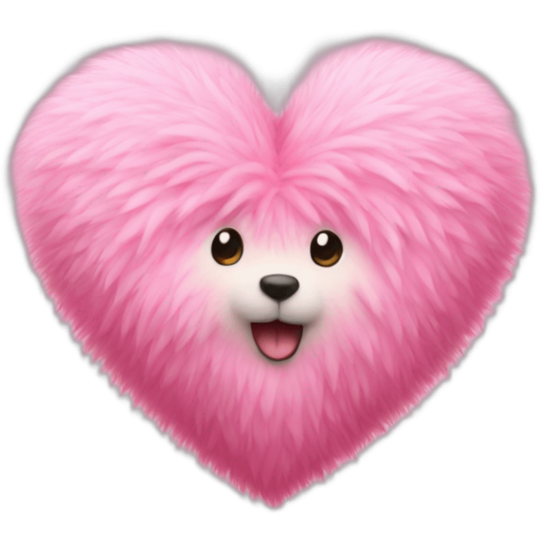 fluffy pink heart emoji