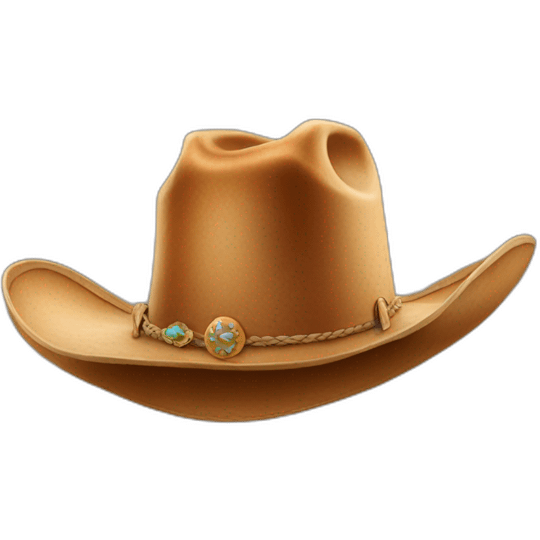 big cowboy hat with tiny cowboy hat on top emoji