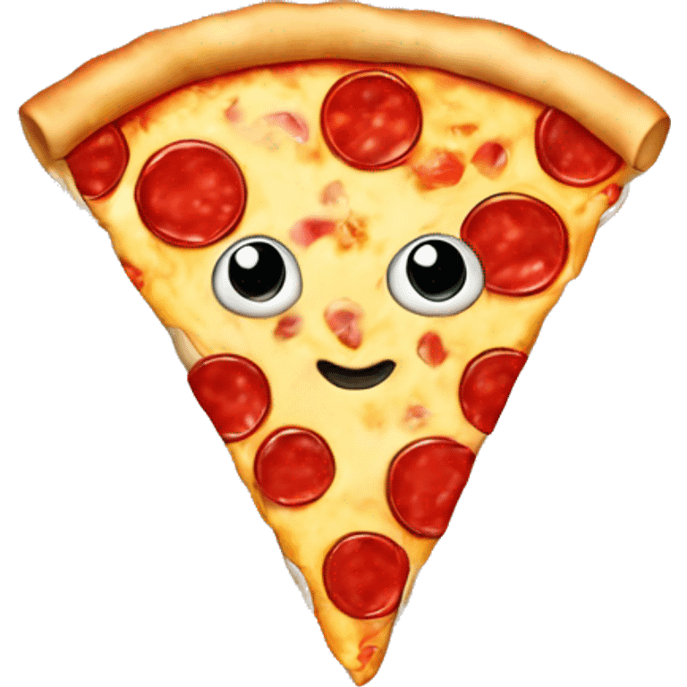 Pizza with legs and face emoji