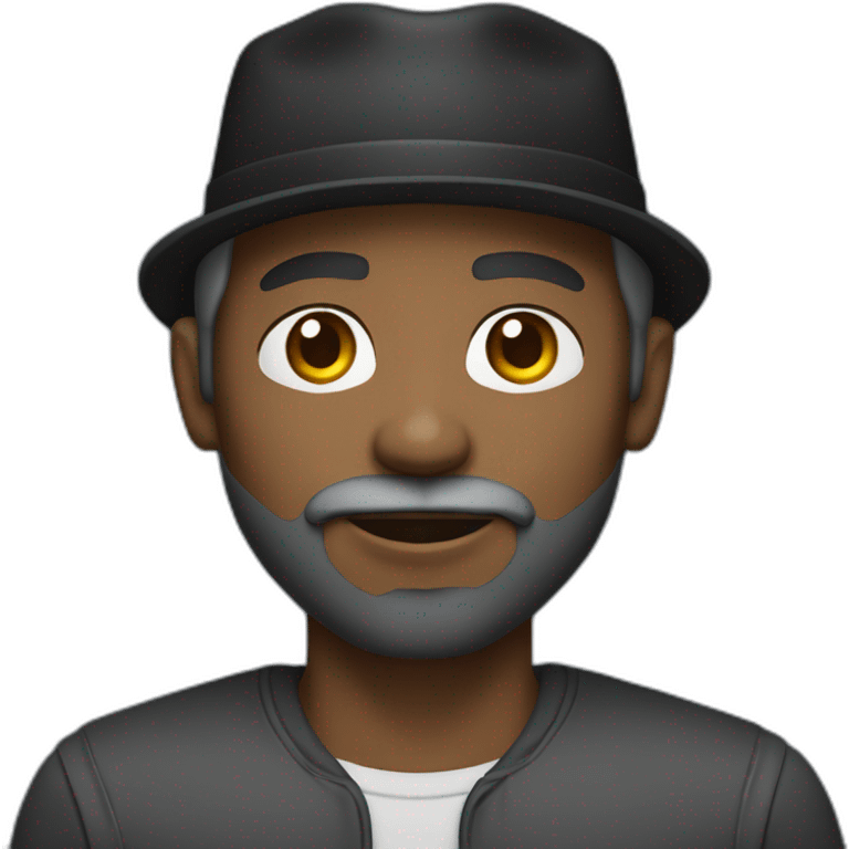 African American man with medium skin tone, wearing a black hat. He also has a short, unshaven gray beard. recording with a cell phone emoji