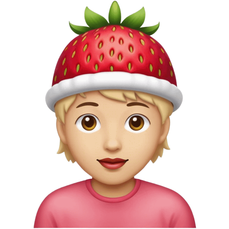 Among us in strawberry hat ￼ emoji