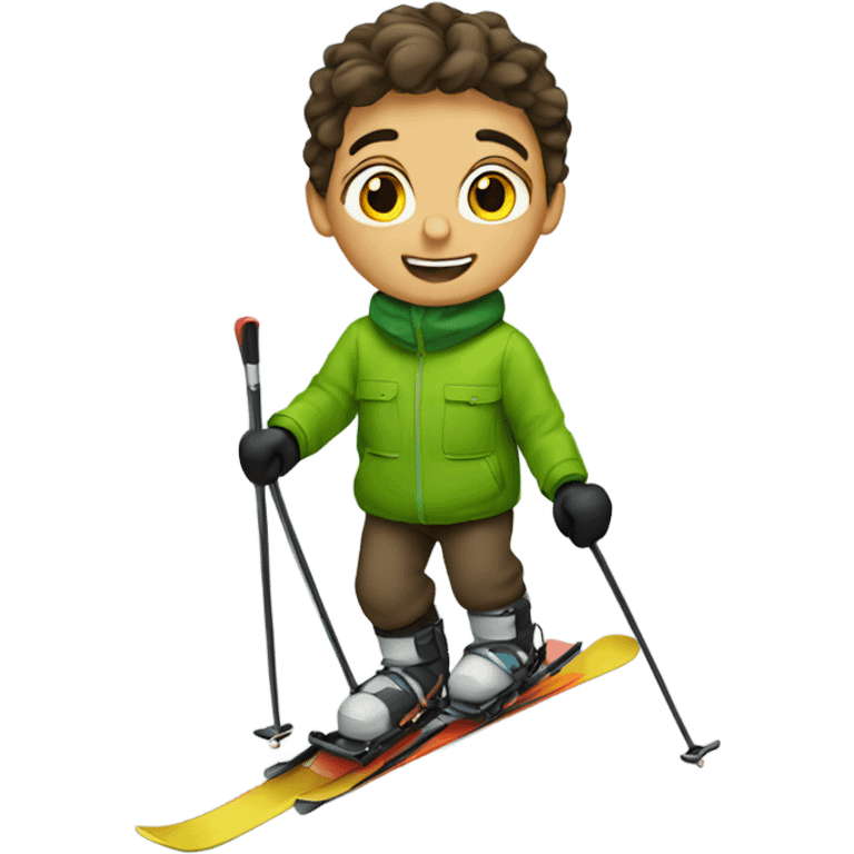 boys skiing emoji