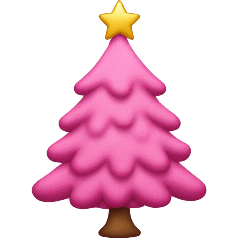 Pink Christmas tree  emoji