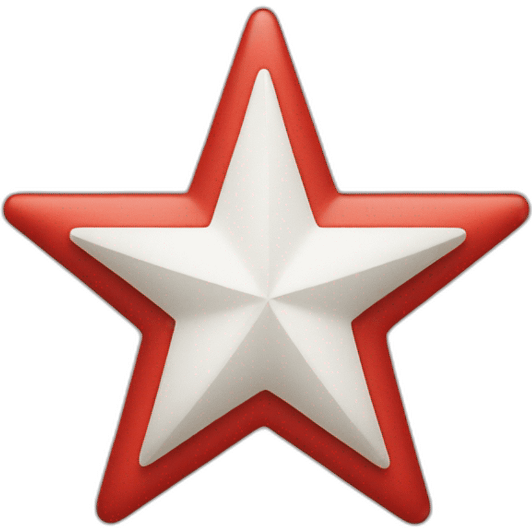 WHITE STAR ON A RED SCARE emoji