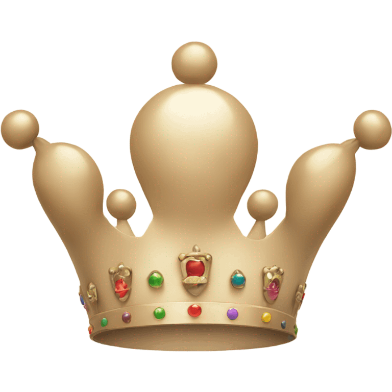 Birthday Crown in beige  emoji