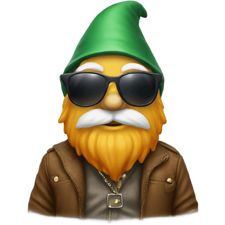 Gnome with sunglasses emoji