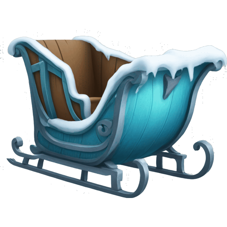 Frozen sleigh emoji