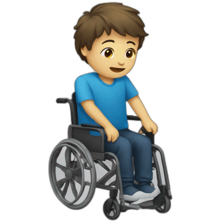 Un enfant handicapé qui pleure emoji