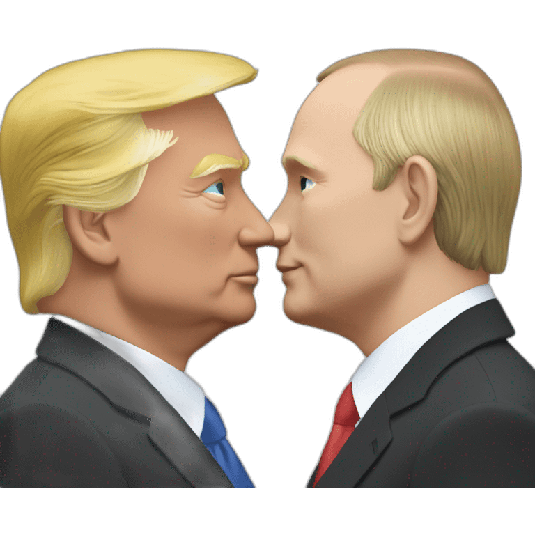 trump-and-putin-kissing,-lgbtq+ friendly, positivity, inclusiveness emoji