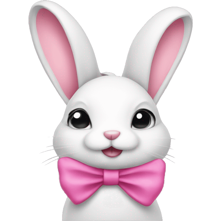 bunny with a pink bow emoji