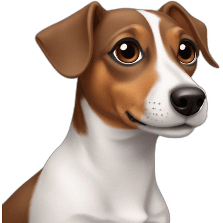 dachshund jack russell(brown with no white) emoji