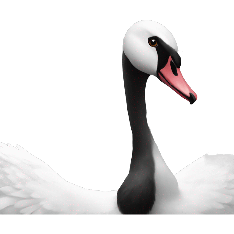 Black and white swan emoji