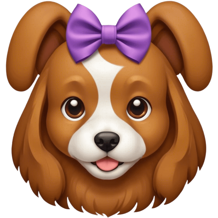 Dog wearing a bow emoji