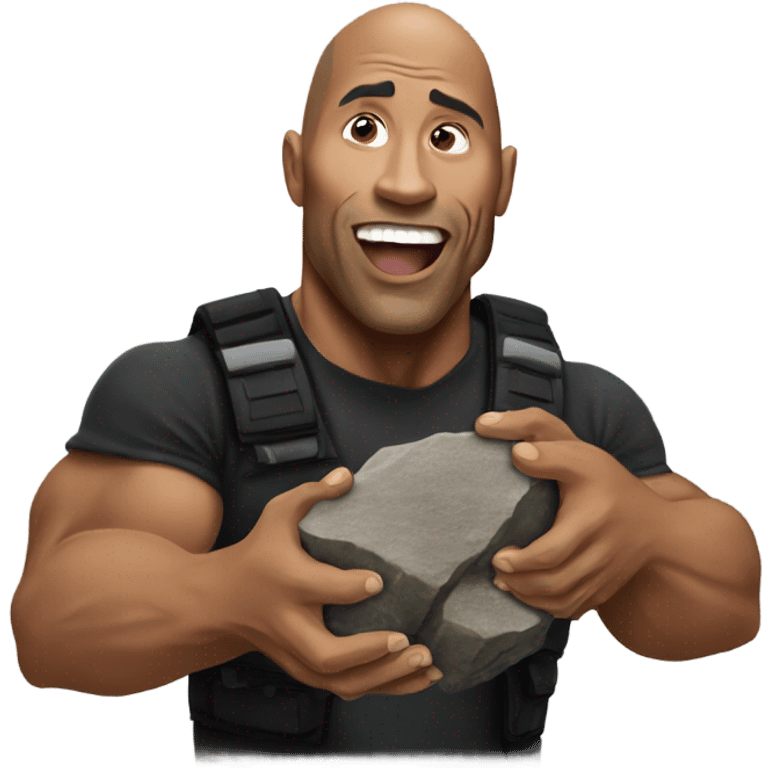 The rock eating a rock  emoji