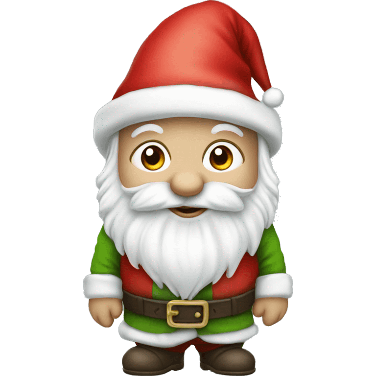 cute gnome with santa hat emoji