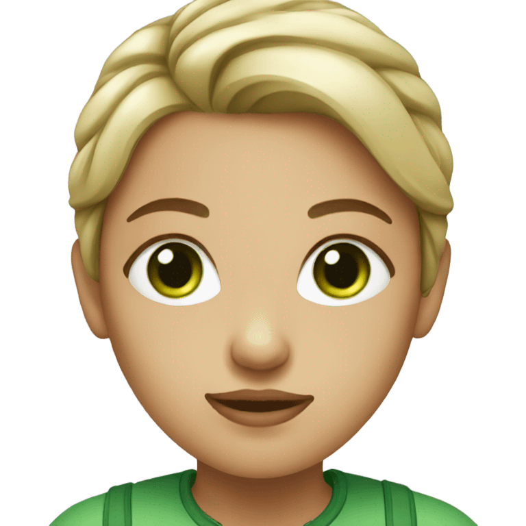 Female portrait with green eyes emoji