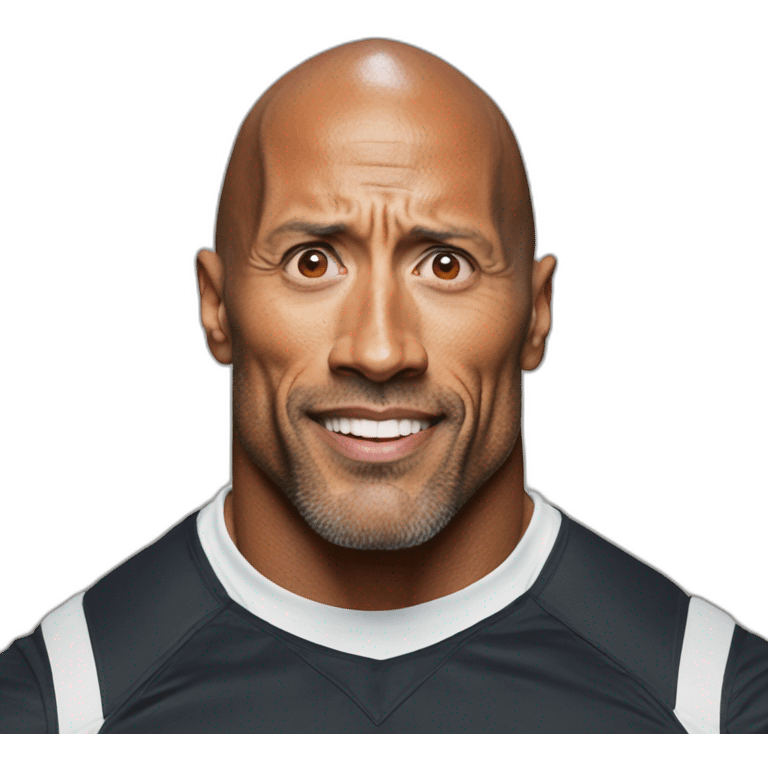 Dwayne Johnson is so shocked as ruck emoji