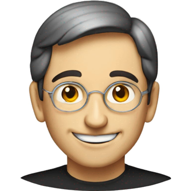  young Steve jobs is happy emoji