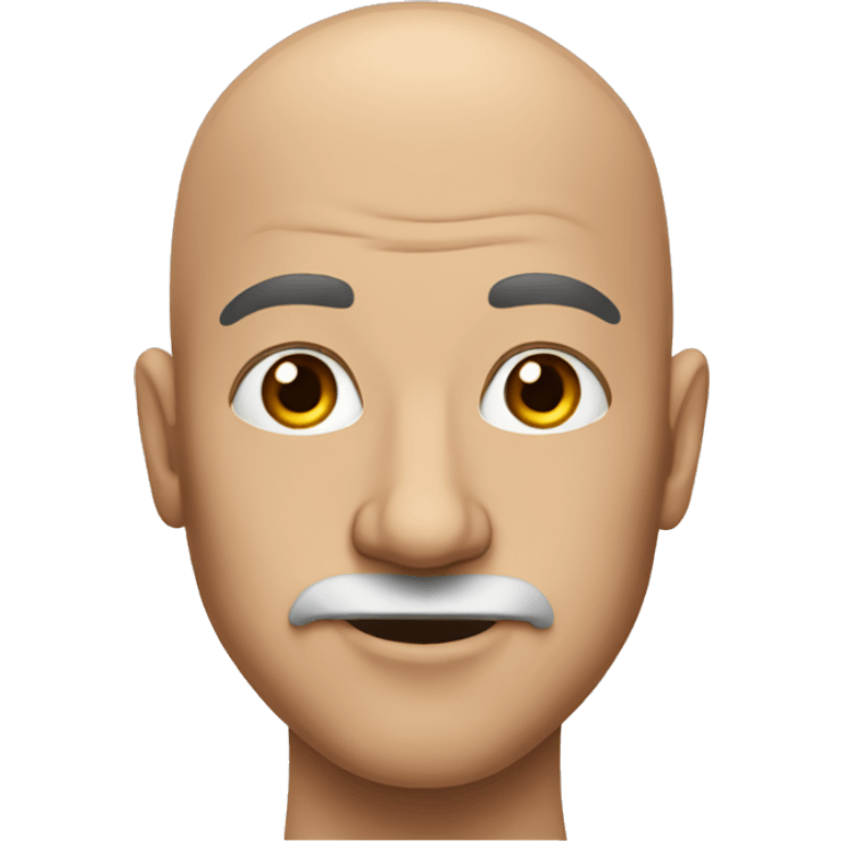 Bald man with pointy nose emoji