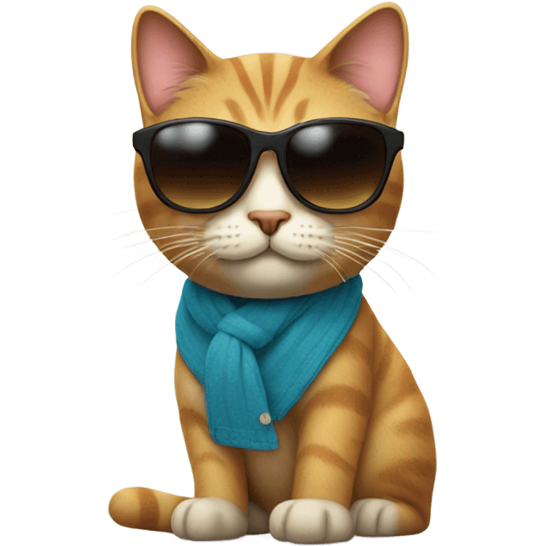 Cat with sunglasses emoji