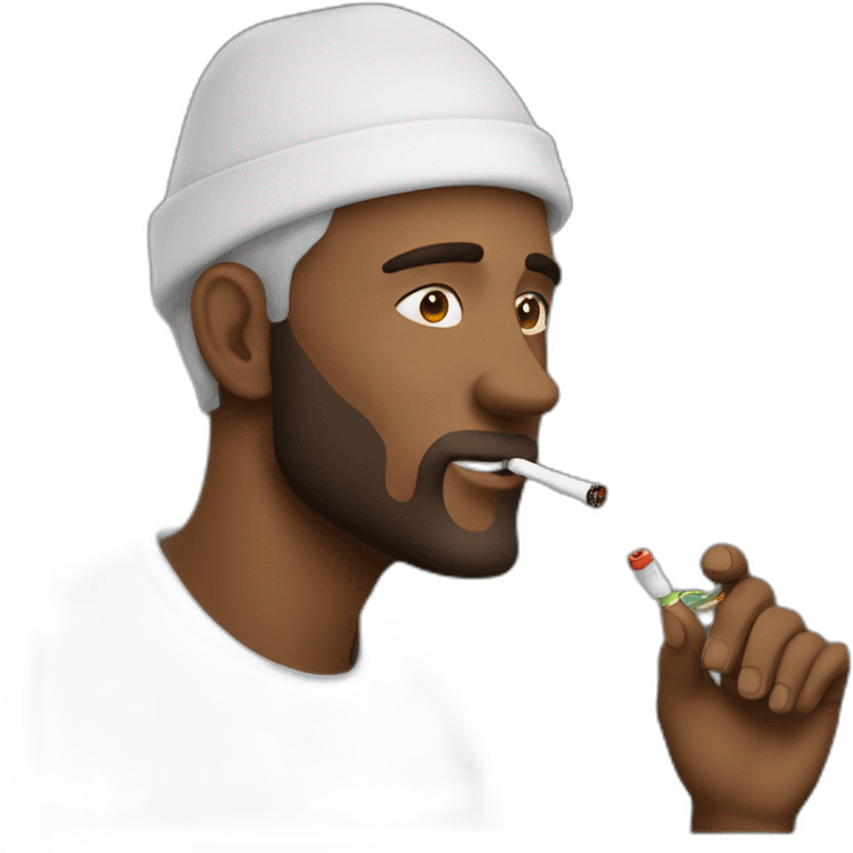 Man smoking shisha emoji