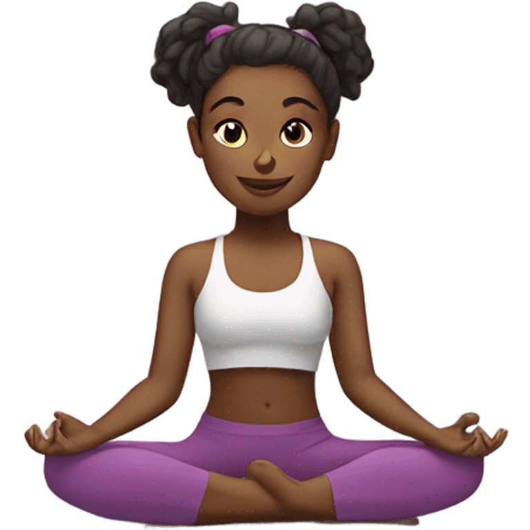 girls yoga  emoji