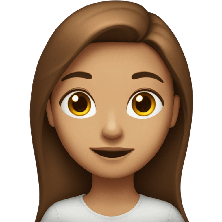 Long brown haired girl  emoji