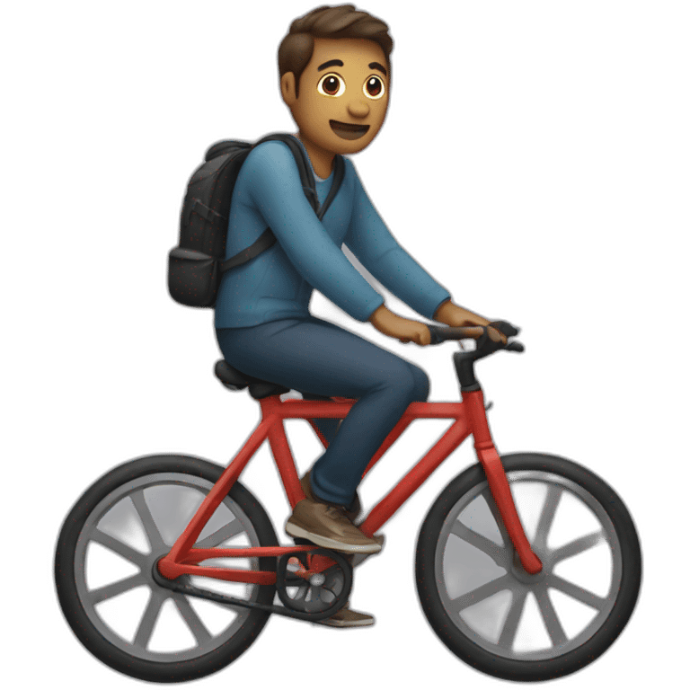 Man in a bicycle emoji